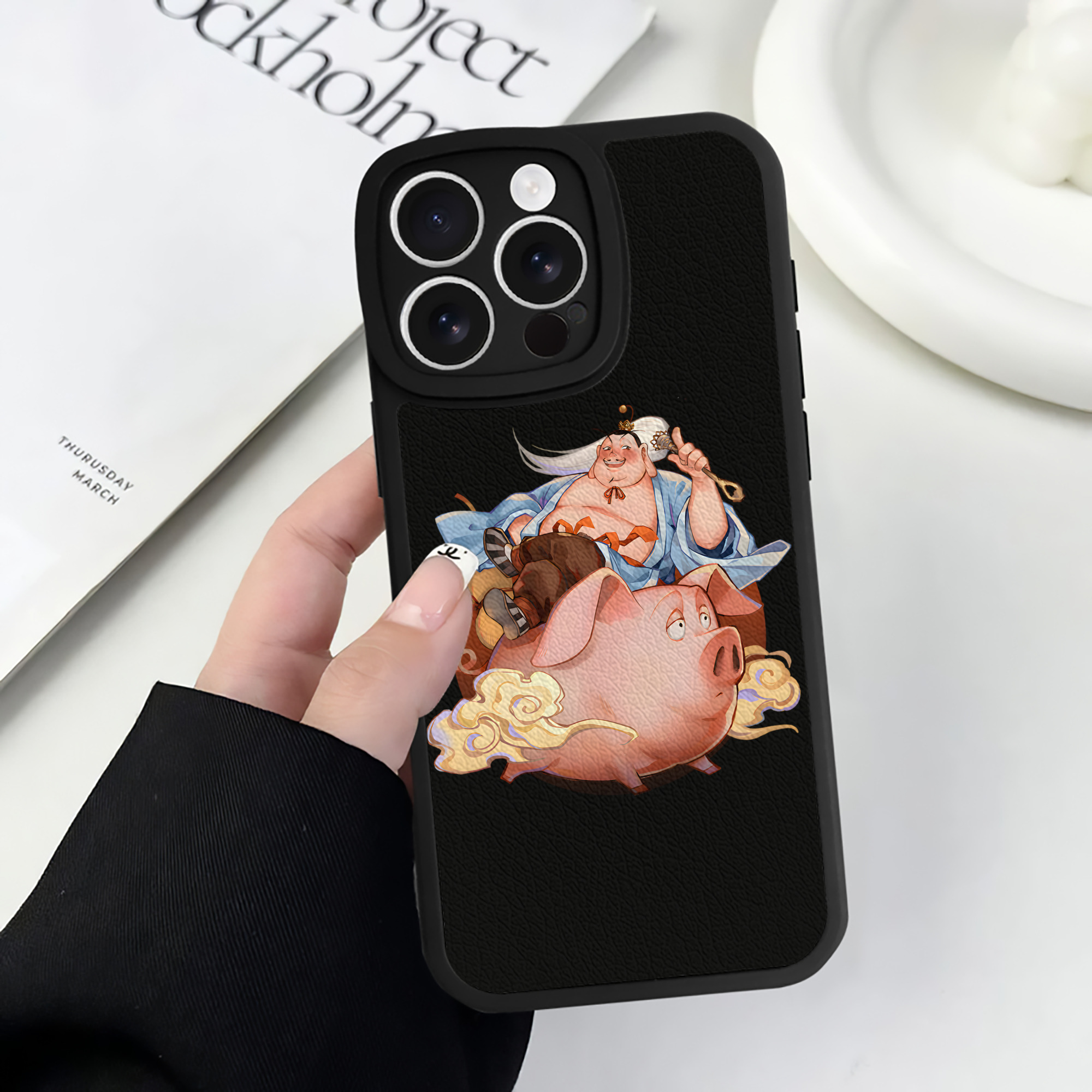 （画像用） Ne Zha 2 ナタ 魔童の大暴れ 【iPhone 16シリーズ対応】シリコンスマホケース（レザー調） 材質：シリコン